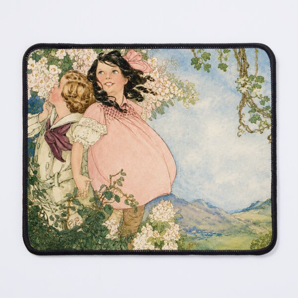 Item preview, Vintage Children’s Book Art, Happy Hearts and Faces, Floral Storybook Illustration by Ruth Mary Hallock designed and sold by RickE.