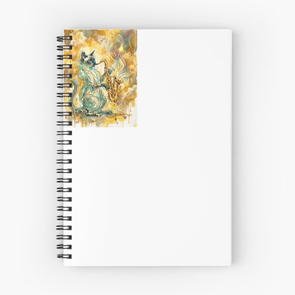Item preview, Siamese Cat Saxophonist - Abstract Jazz Art designed and sold by PictoVibe.