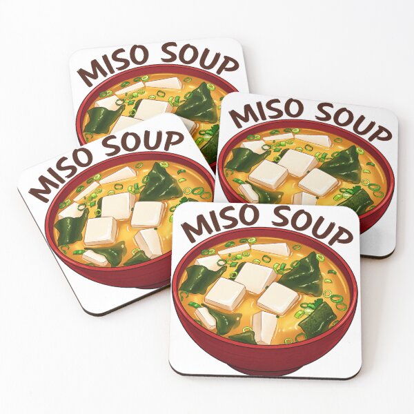 Item preview, Miso Soup - Japanese Food Tofu & Seaweed Illustration designed and sold by yodaddydesigns.