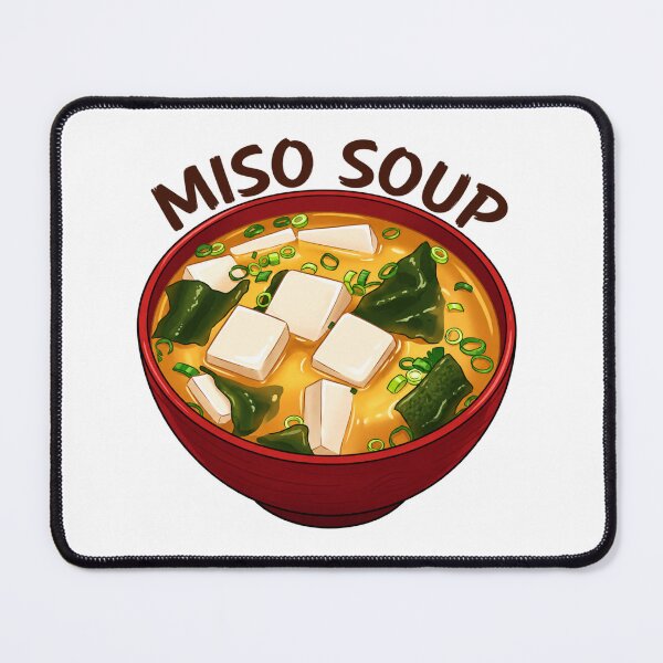 Item preview, Miso Soup - Japanese Food Tofu & Seaweed Illustration designed and sold by yodaddydesigns.