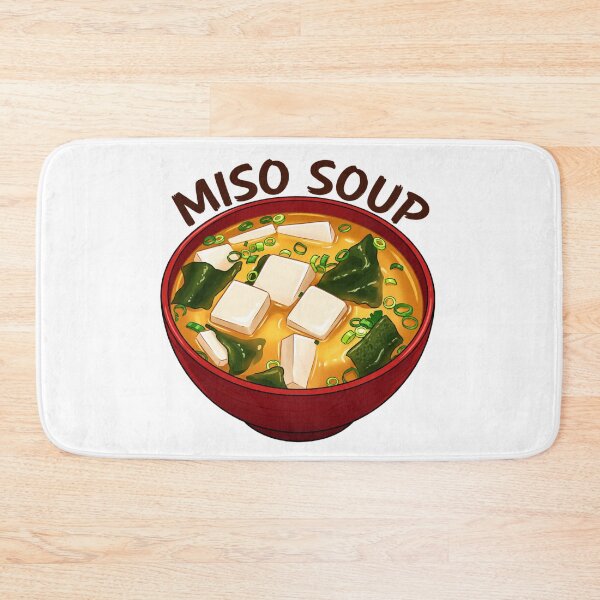 Item preview, Miso Soup - Japanese Food Tofu & Seaweed Illustration designed and sold by yodaddydesigns.