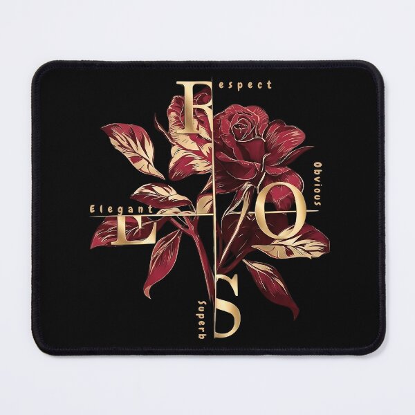 Item preview, Golden Rose Typography Floral Art designed and sold by NDM-Graphic.
