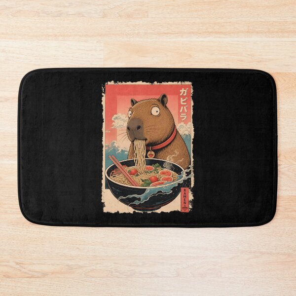 Item preview, Ramen Noodles Capybara Japan Y2K Kawaii Retro Manga Anime Funny designed and sold by wingstar.