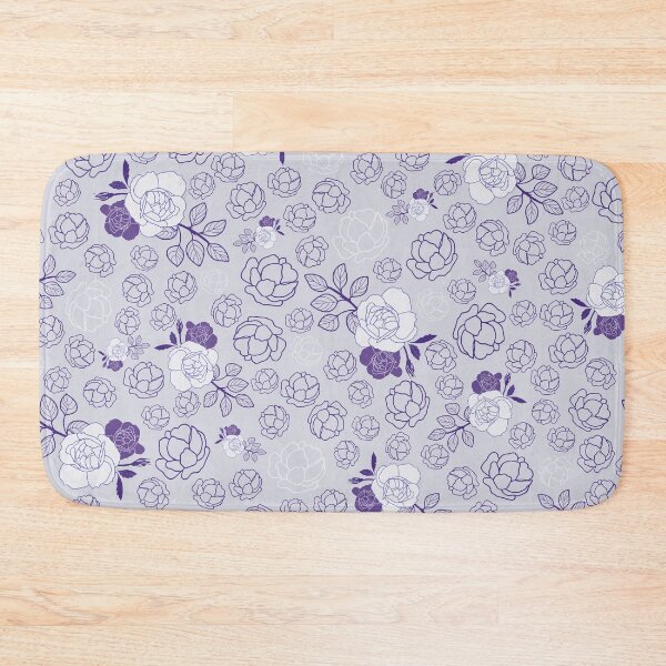 Item preview, GEOMETRIC PURPLE ROSES FLORAL PATTERN designed and sold by sheseddit.
