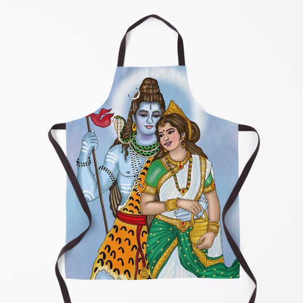 Item preview, Shiv Parvati Digital Drawing | Lord Shiva & Goddess Parvati Hindu Artwork designed and sold by Harshit_Digital_Arts.