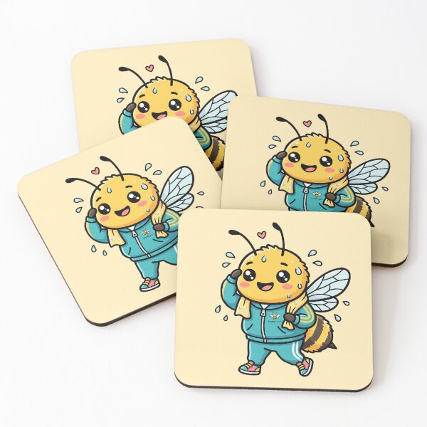 Item preview, Sweat Bee Fitness Humor, Bee Pun Illustration designed and sold by WrenAndWhimsy.