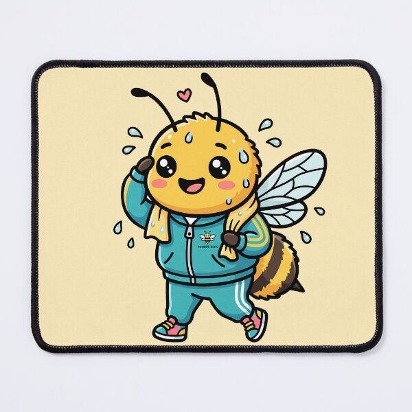 Item preview, Sweat Bee Fitness Humor, Bee Pun Illustration designed and sold by WrenAndWhimsy.