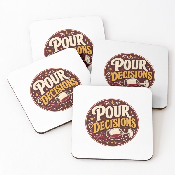 Item preview, Pour Decisions Funny Wine Sticker Wine Lover Gift designed and sold by RedRubyBubble.