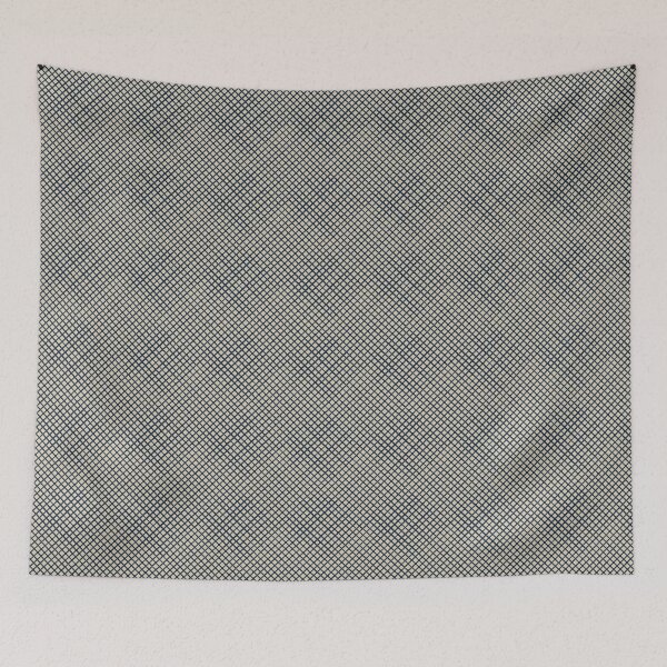 Item preview, Navy Blue Diamond Trellis Woven Crosshatch Geometric Pattern designed and sold by DColourMuse.