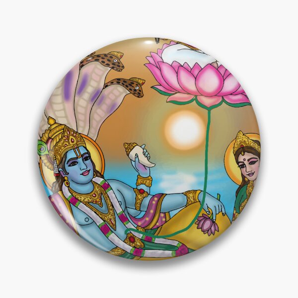 Item preview, Lakshmi Narayan Digital Drawing | Divine Hindu God & Goddess Artwork designed and sold by Harshit_Digital_Arts.
