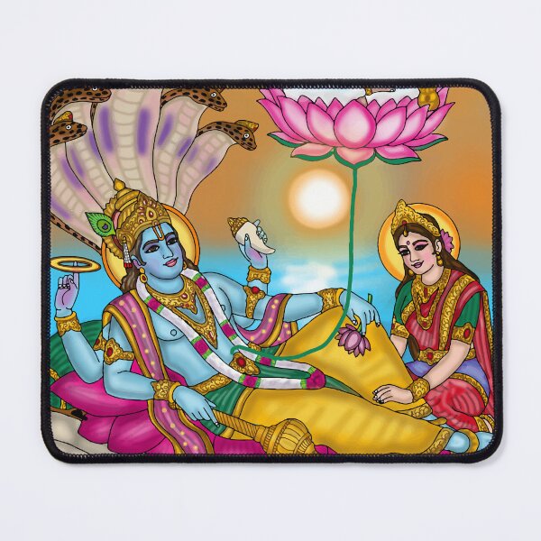 Item preview, Lakshmi Narayan Digital Drawing | Divine Hindu God & Goddess Artwork designed and sold by Harshit_Digital_Arts.