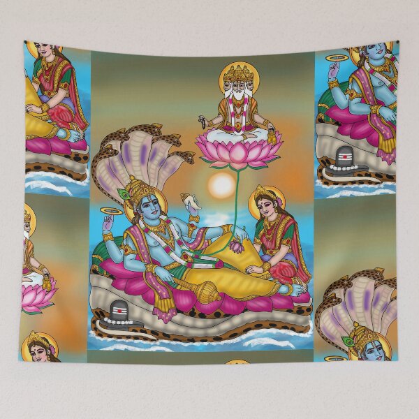 Item preview, Lakshmi Narayan Digital Drawing | Divine Hindu God & Goddess Artwork designed and sold by Harshit_Digital_Arts.