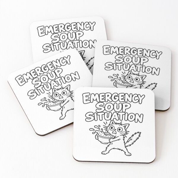 Item preview, Emergency Soup Situation – Funny Cat Soup Humor designed and sold by yodaddydesigns.