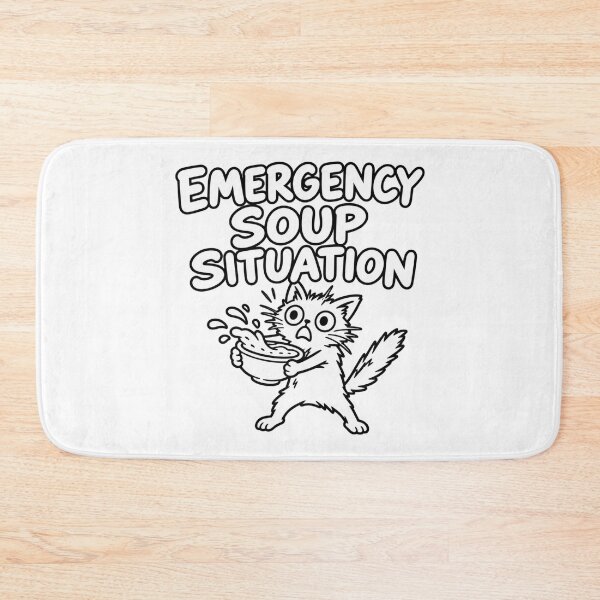 Item preview, Emergency Soup Situation – Funny Cat Soup Humor designed and sold by yodaddydesigns.