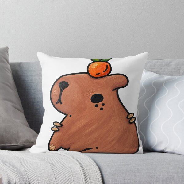 Item preview, Capybara balancing Orange by Simone (9y/o) designed and sold by ObitDOA.