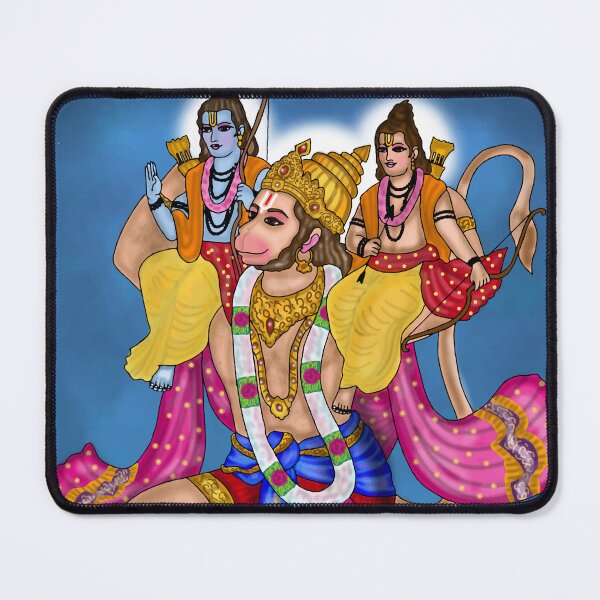 Item preview, Lord Hanuman Digital Drawing | Divine Hindu God Devotional Artwork designed and sold by Harshit_Digital_Arts.
