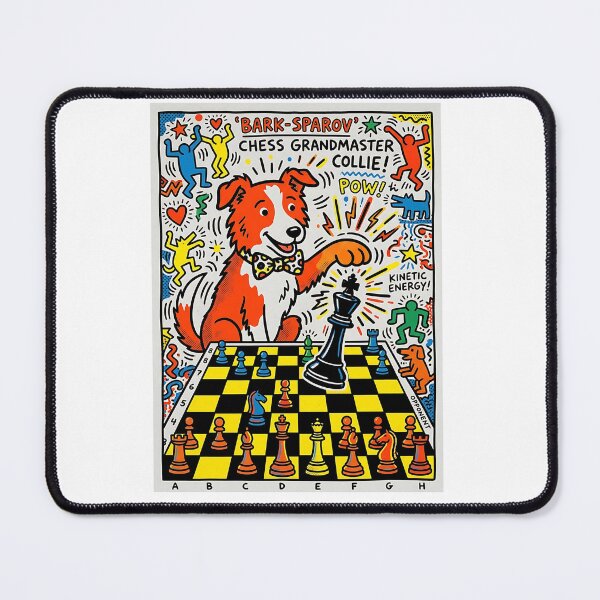 Item preview, Border Collie Chess Master - Pop Art Design designed and sold by PictoVibe.