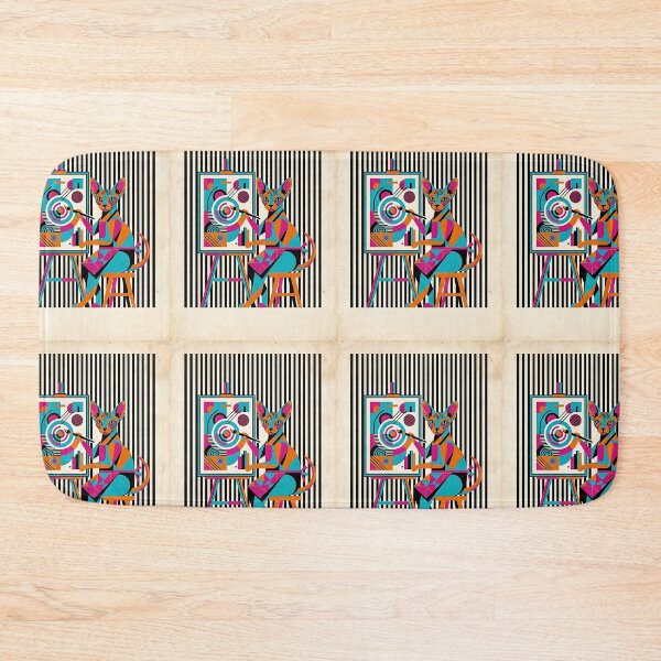 Item preview, Sphynx Cat Painter - Modern Geometric Art designed and sold by PictoVibe.