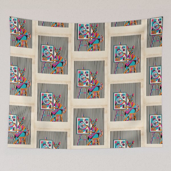 Item preview, Sphynx Cat Painter - Modern Geometric Art designed and sold by PictoVibe.
