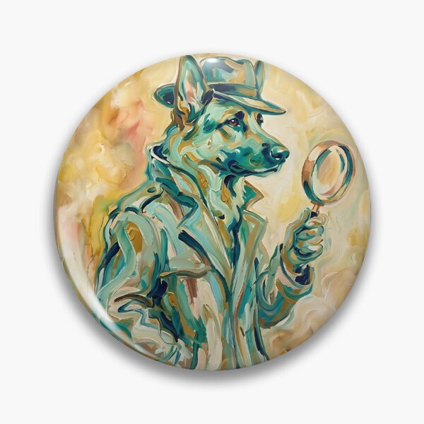 Item preview, German Shepherd Detective - Abstract Noir Art designed and sold by PictoVibe.