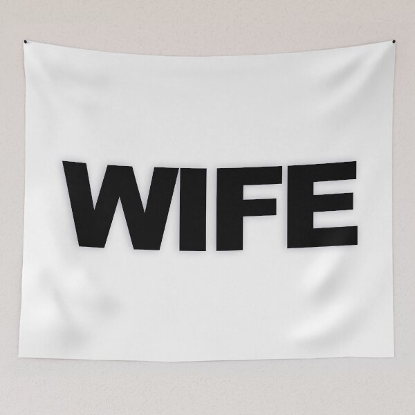 Item preview, WIFE — Black Minimal Bold Type Statement designed and sold by WORDPAUSE.