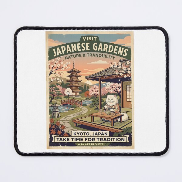 Item preview, Persian Cat Tea Ceremony - Vintage Garden Poster designed and sold by PictoVibe.