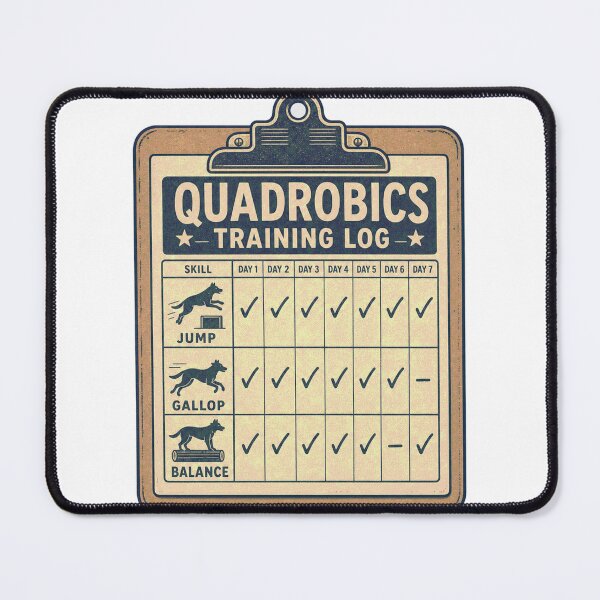 Item preview, Quadrobics Training Log Retro Clipboard Chart designed and sold by BoosterShop.