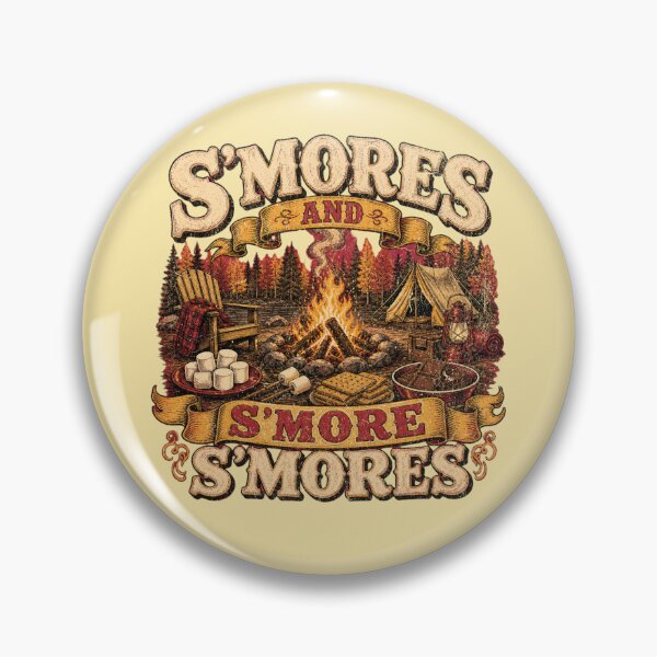 Item preview, S’mores and S’more S’mores Retro Fall Camping Design designed and sold by SpEnMa-Holidays.