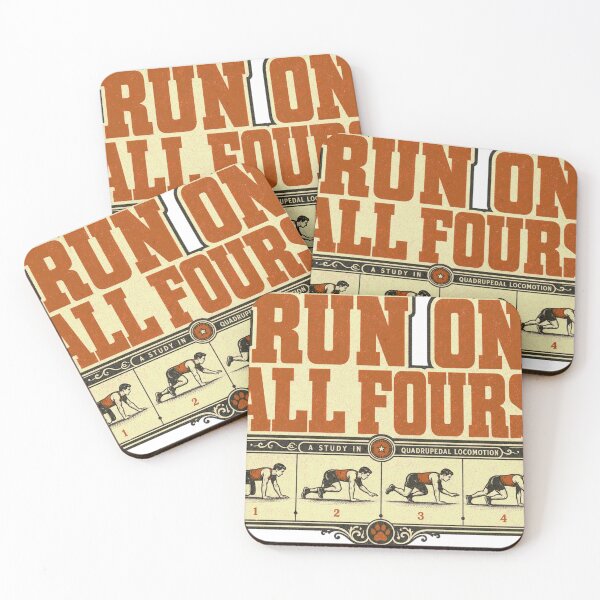 Artikelvorschau, Run On All Fours Retro Bewegungsstudie entworfen und verkauft von BoosterShop.