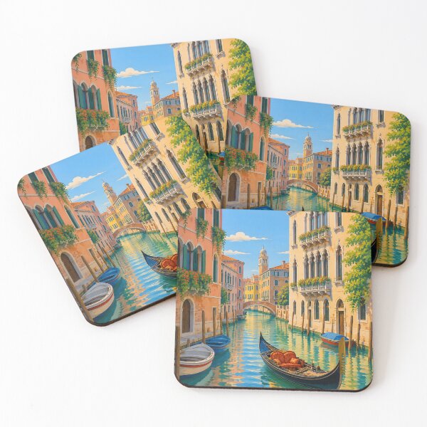 Item preview, Venice Canal Gondola – Colorful Italian Cityscape Travel Art designed and sold by GutyzDesignsES.