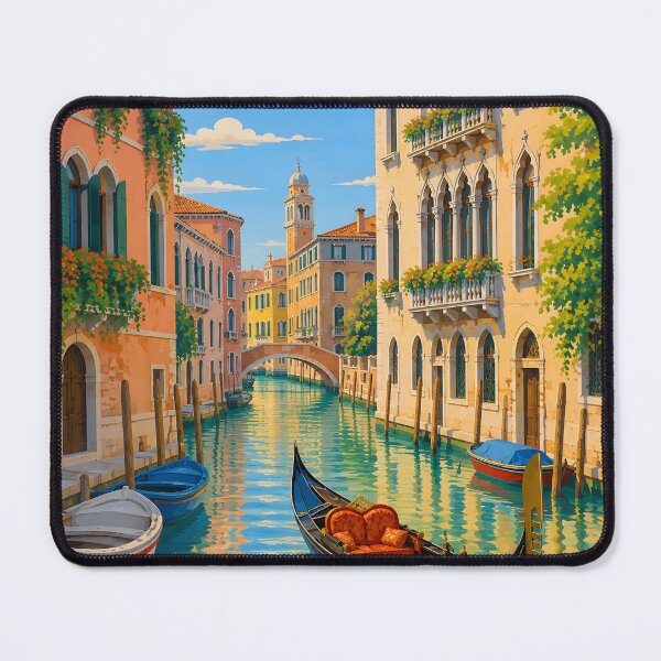 Item preview, Venice Canal Gondola – Colorful Italian Cityscape Travel Art designed and sold by GutyzDesignsES.