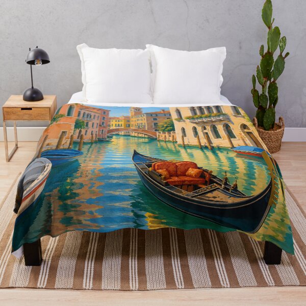 Item preview, Venice Canal Gondola – Colorful Italian Cityscape Travel Art designed and sold by GutyzDesignsES.