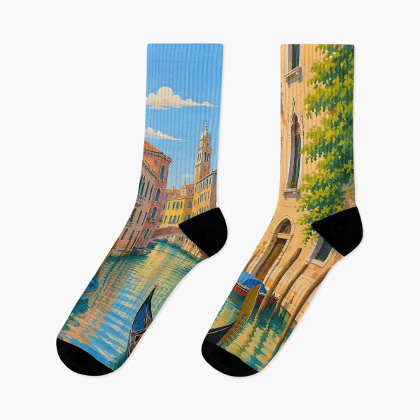 Item preview, Venice Canal Gondola – Colorful Italian Cityscape Travel Art designed and sold by GutyzDesignsES.
