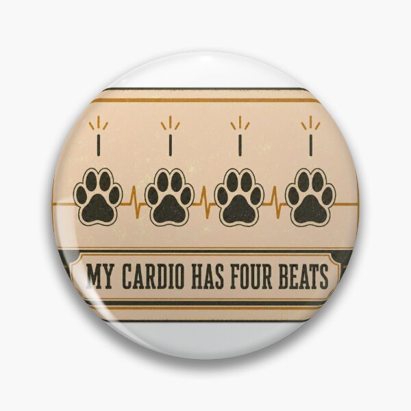 Item preview, My Cardio Has Four Beats Paw Print Chart designed and sold by BoosterShop.