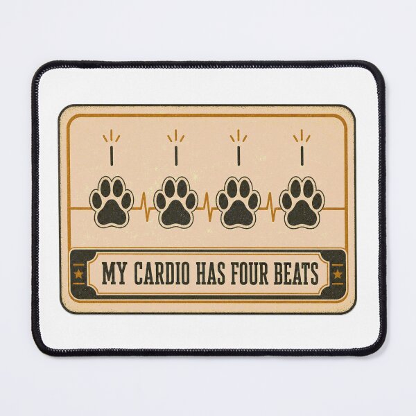 Item preview, My Cardio Has Four Beats Paw Print Chart designed and sold by BoosterShop.