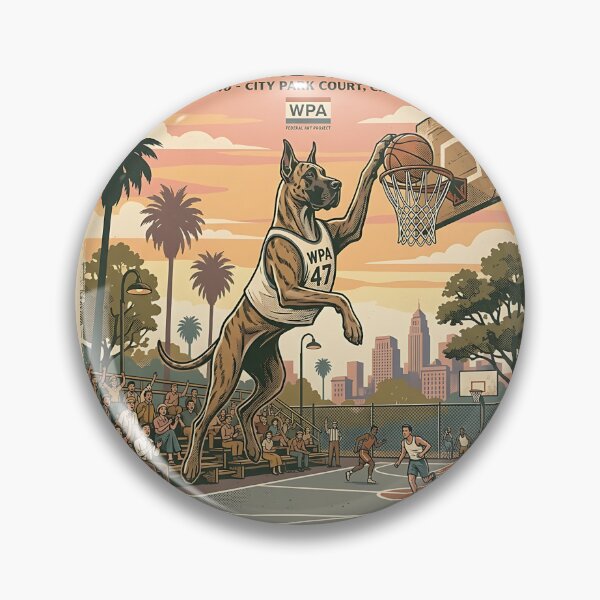Item preview, Great Dane Basketball Player - Vintage City Poster designed and sold by PictoVibe.