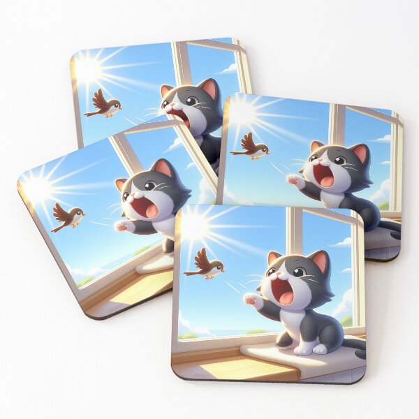 Item preview, Kitten talking with a bird designed and sold by JALNERVION SHOP.