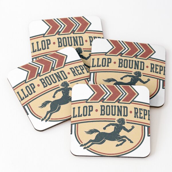 Item preview, Gallop Bound Repeat Quadrobics Retro Banner designed and sold by BoosterShop.