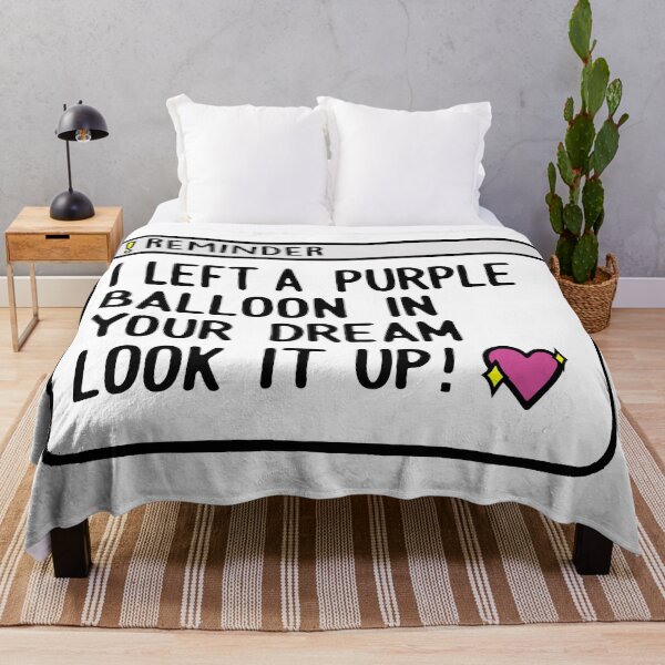 Item preview, I Left A Purple Balloon In Your Dream Look It Up - Cute Aesthetic Reminder Quote designed and sold by artworkathome.