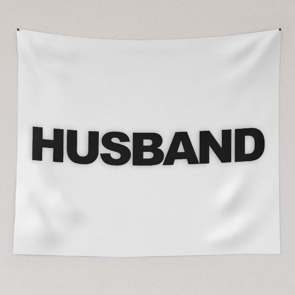 Item preview, HUSBAND — Black Minimal Bold Type Statement designed and sold by WORDPAUSE.