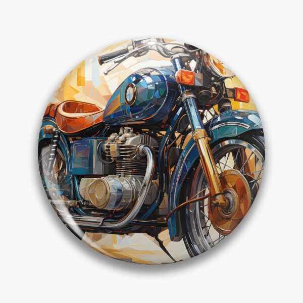 Item preview, Vintage Motorcycle Abstract Geometric Art – Retro Cafe Racer Illustration designed and sold by GutyzDesignsES.