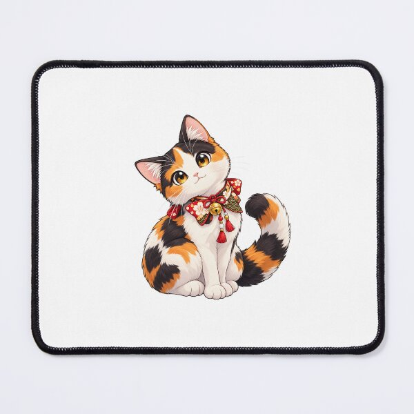 Item preview, Cute Japanese Calico Cat – Kawaii Maneki Neko Style designed and sold by Daihuku2525.