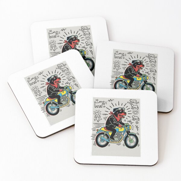 Item preview, Rottweiler Motorcycle Rider - Pop Art Design designed and sold by PictoVibe.