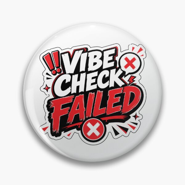 Item preview, Vibe Check Failed Sticker designed and sold by RedRubyBubble.
