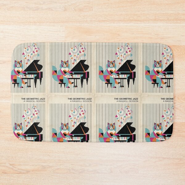 Item preview, Ragdoll Cat Pianist - Retro Music Poster designed and sold by PictoVibe.