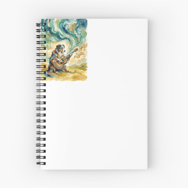 Item preview, Australian Shepherd Guitarist - Abstract Music Art designed and sold by PictoVibe.