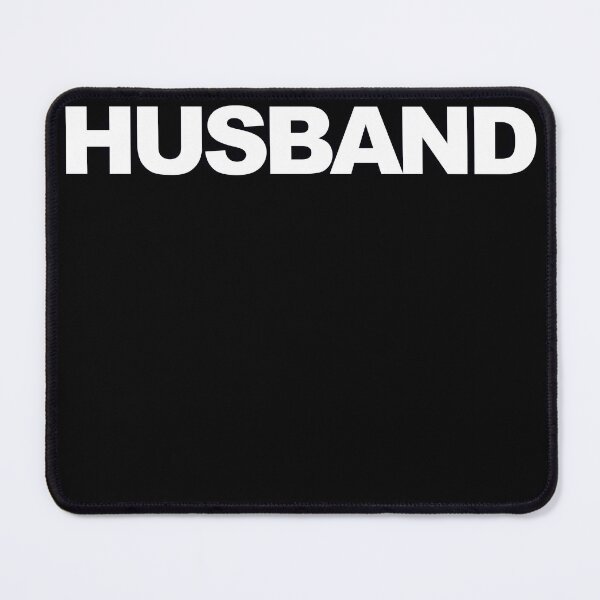 Item preview, HUSBAND — White Minimal Bold Type Statement designed and sold by WORDPAUSE.
