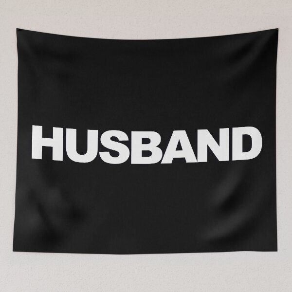 Item preview, HUSBAND — White Minimal Bold Type Statement designed and sold by WORDPAUSE.