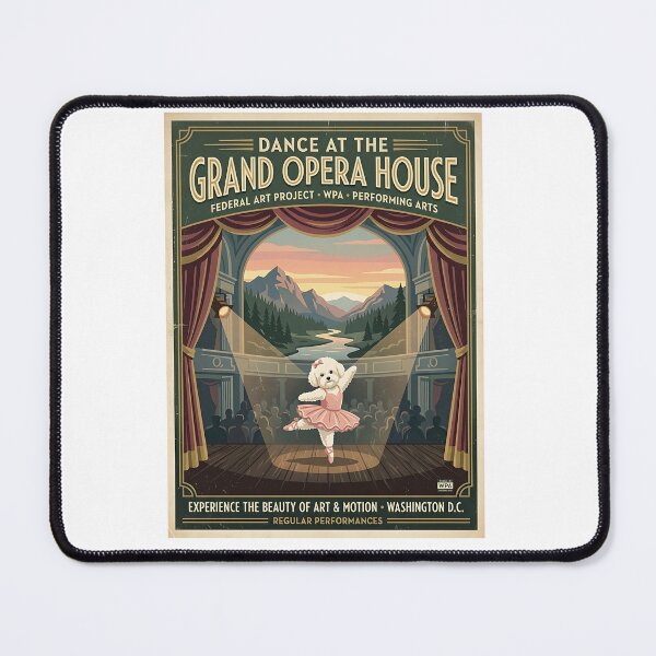 Item preview, Bichon Frise Ballerina - Vintage Theater Poster designed and sold by PictoVibe.