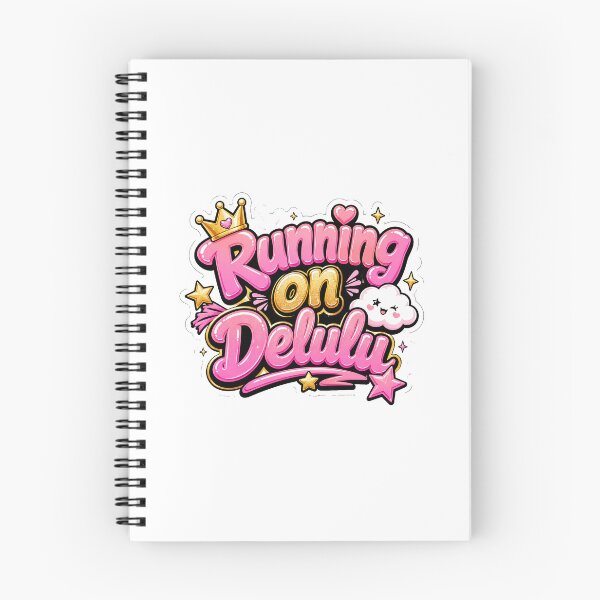 Aperçu de l'œuvre Autocollant « Running on Delulu » créée et vendue par RedRubyBubble.